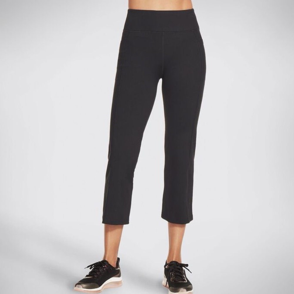 Skechers Women's Go Flex Walk Lite High Rise Crop Black Pants - Size Small NWT